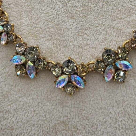 J Crew AB Crystal Cluster Necklace - Picture 7 of 9